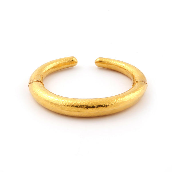Lalaounis Hammered 22ct Yellow Gold Bangle