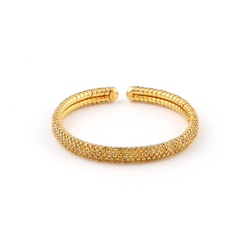 Avakian Pink, White and Yellow Diamond-set Bangles