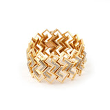 Lalaounis Gold and Diamond Retro Bracelet