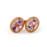 Gavello Amethyst and Diamond Crossover Ring in 18ct gold