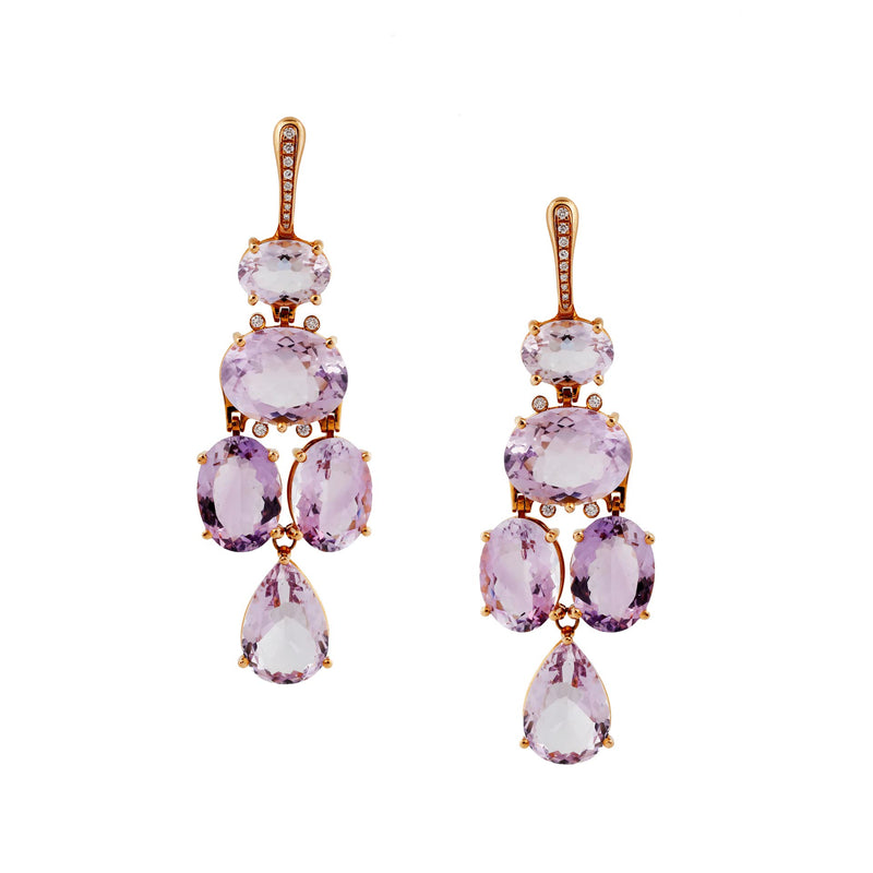Gavello Amethyst and Diamond Earrings