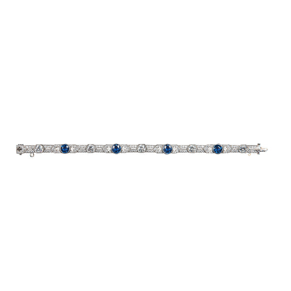 Tiffany Art Deco Sapphire & Diamond Bracelet